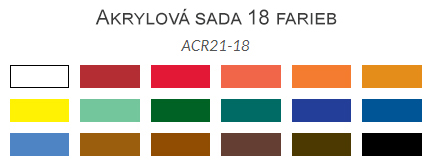 Sada akrylových farieb Royal Langnickel 18ks 21ml